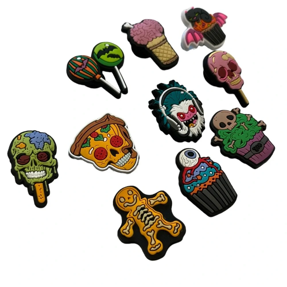 Halloween Snack food themed croc/shoe charm 10 piece bundle NEW horror goth